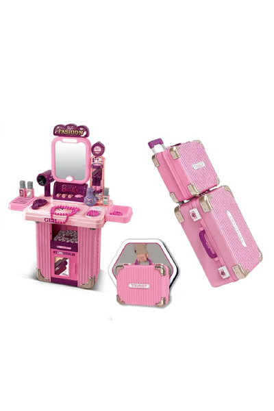 Lumi LUXURY Set Valiza Machiaj Tip Masuta 3 in 1 de Joaca pentru Calatorii +3...