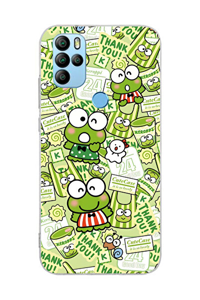 FLAMENKO حافظة هاتف شفافة بنمط الضفدع اللطيف متوافقة مع جهاز General Mobile G...