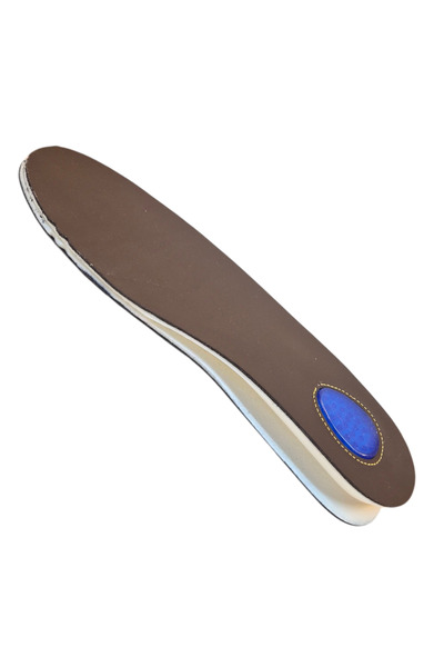 PAPATAY 2 - % 100 Hakiki Deri Topuk Masajlı Kahverengi Tabanlık - Topuk Diken...