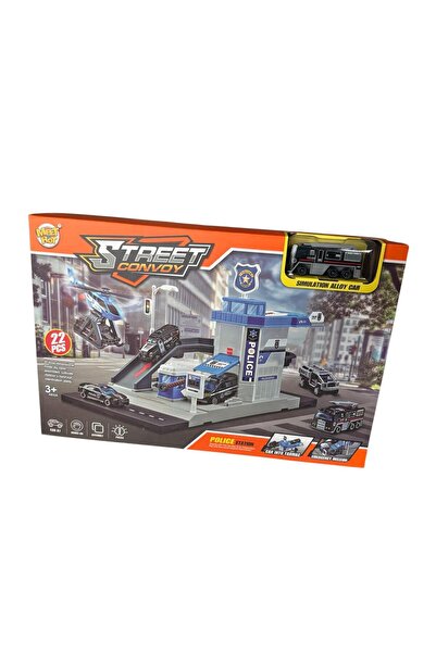 ADIRI SHOP Set Stație de Poliție Street Convoy – 22 piese, mașină din aliaj, ...