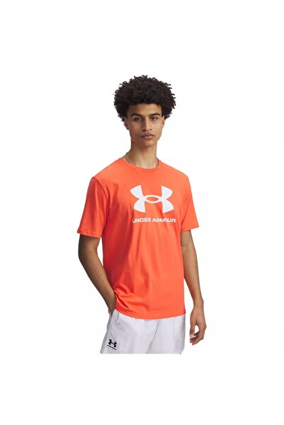 Under Armour Tricou Sportstyle cu logo pentru bărbați - Portocaliu (Mărime: L)