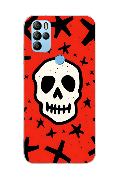 FLAMENKO حافظة هاتف شفافة بنمط جمجمة ونجمة متوافقة مع جهاز General Mobile GM ...