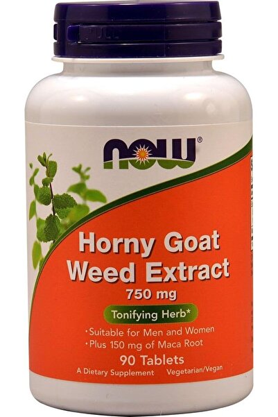 Now Horny Goat Weed Extract, 750 mg, 90 Tabs