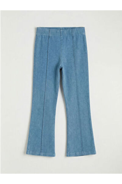 LC Waikiki M1 Sezon Blue Elastic Waist Flared Girls' Tights