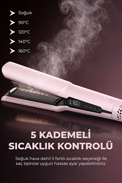 PiranTech KS-914 Profesyonel Kurutma & Düzleştirme Makinesi 1300W 5 Sıcaklık 3 Hız Ayarı