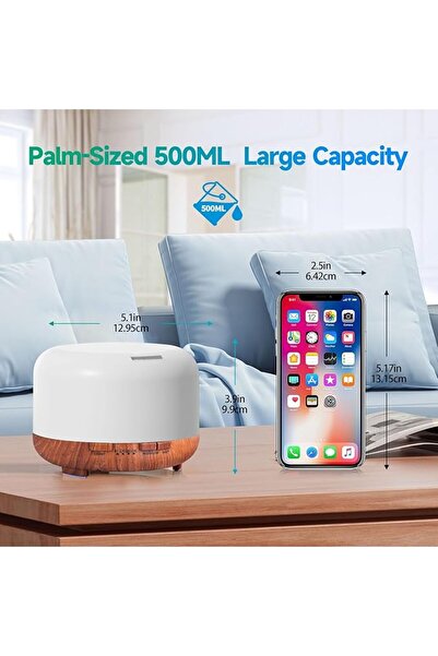 OEM Difuzor de uleiuri esențiale 500ml, aromaterapie cu ultrasunete, umidific...