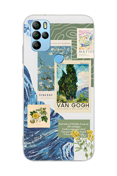 FLAMENKO حافظة هاتف جنرال موبايل GM 21 برو فان جوخ شفافة منقوشة