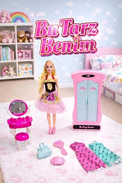 oydaş oyuncak Oyuncak Bebek, Oyuncak Elbise Dolabı, Oyuncak Güzellik Seti, Kı...