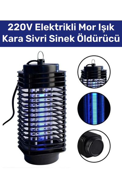 Kozera #SinekİlacıveKovucu 220V Elektrikli Cız Lamba Mor Işık Kara Sivrisinek...