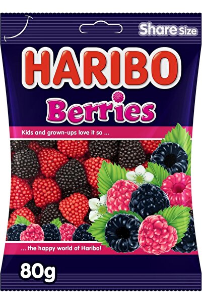 Haribo حلوى التوت الجيلاتينية 24×80 جرام عبوة كيس