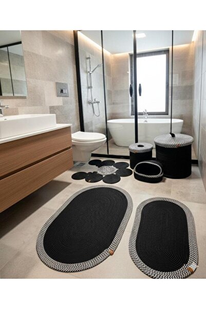 JÜTEX HOME Jute, Wicker, Bathroom Set, Bath Mat, Mat Set, Makeup Basket, Bath...