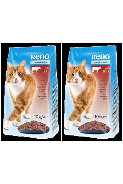Reno SET 2 PIECES - Dry Cat Food with Beef Flavor, 10Kg