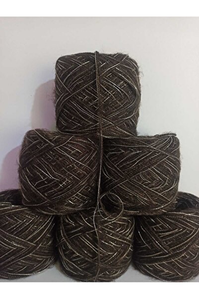 İPEK YÜN İPLİK DÜNYASI Angıra Knitting Yarn 2 Ply (Bitter Brown) Turquoise (B...
