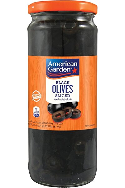 american garden Sliced Black Olives 450g