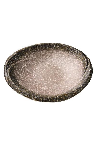 Globy Melamine Granite Oval Plate – 33.8×28.5×6.7 cm