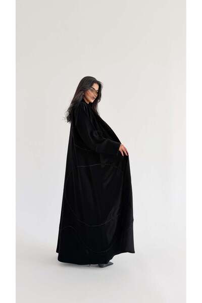 AYA MW2047 - Crepe abaya with added hand-stitched embroidery