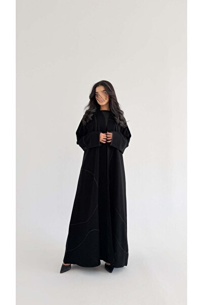 AYA MW2047 - Crepe abaya with added hand-stitched embroidery