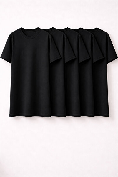 Wega Moda 5-Pack Oversize Fit Basic T-Shirt - 100% Cotton Casual Men'S/Women'...