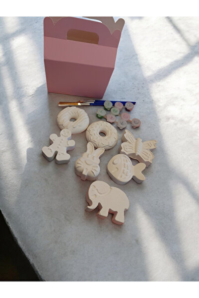 Handmade Boyanabilir Alçı Figür Seti – Fırçalı & Boya Dahil – Çocuk Aktivite ...