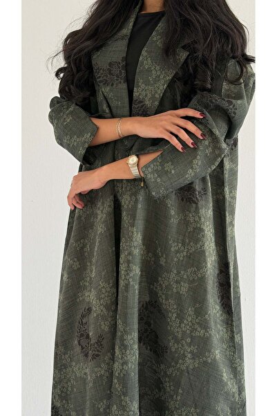 AYA MWT1004 - Embroidered Linen Abaya