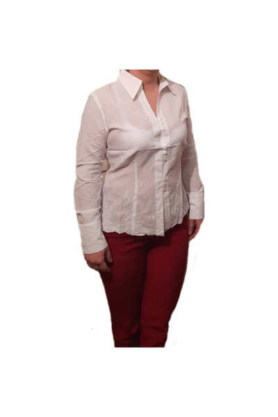 tYk Embroidered shirt C174A, white color,