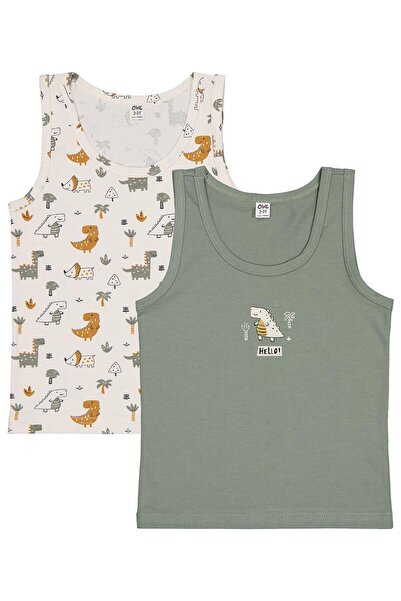 Civil Boys Dinosaur 2-8 Years Old Boys' 2-Piece Undershirt - Standard 2-3 Yea...