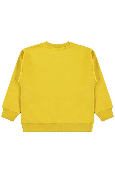 Civil Boys Hanorac cu emblemă pentru copii 6-9 ani - Muștar pentru copii 6-7 ani