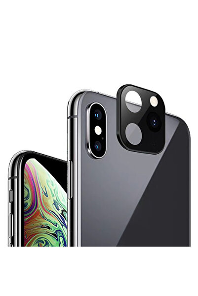 zore iPhone XS Max 6.5 Cp-03 iPhone 11 Pro Max Camera Lens Converter - Black
