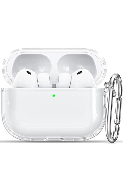 KVK PRİVACY Pro 3. nesil Uyumlu Premium Şeffaf Silikon Kulaklık Kılıfı