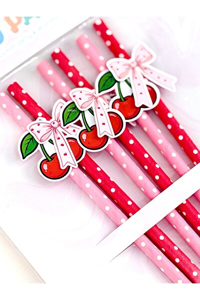 Flu Party Cherry Baby - Kiraz Temalı Figürlü Pipetler