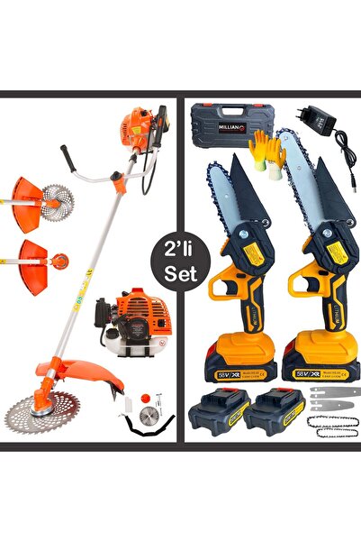 özgürce 7.9 Hp Benzinli Ot ve Çim Biçme Tırpanı + Akülü Dal Budama Seti