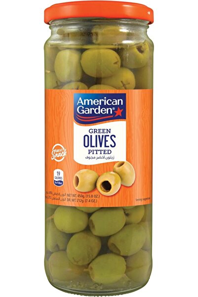 american garden Pitted Green Olives 450g