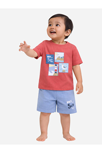 Victor and Jane Infant Boys’ 2-Piece Set – Interactive Flip-Graphic Tee & Shorts