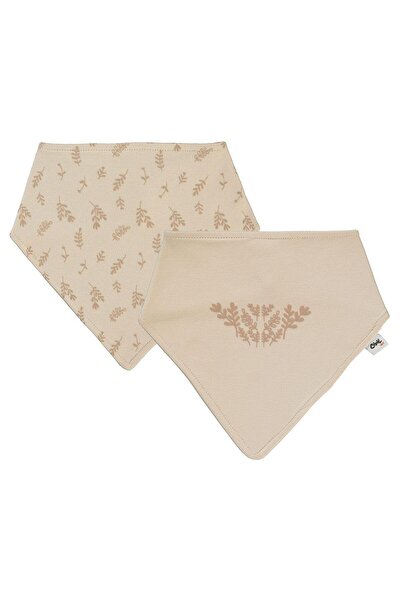 Civil Baby Kabartmalı Yaprak Empirme Mama Önlüğü - Fil Dişi Standart