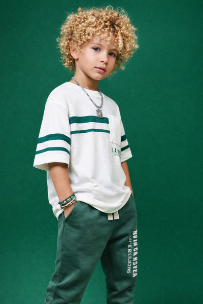 nudesse طقم علوي وسفلي فاخر للأطفال مكون من قطعتين 100% قطن