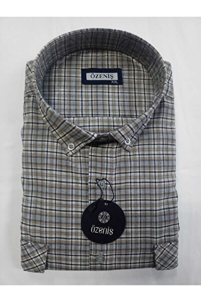 Özeniş Çift Cepli Kapaklı Kareli Uzun Kollu Gömlek