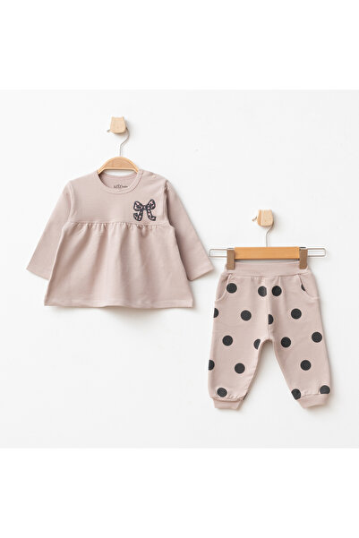 Aziz Bebe Baby Girl Embroidered Sweatshirt Pants 2-Piece Bottom Top Baby Set ...