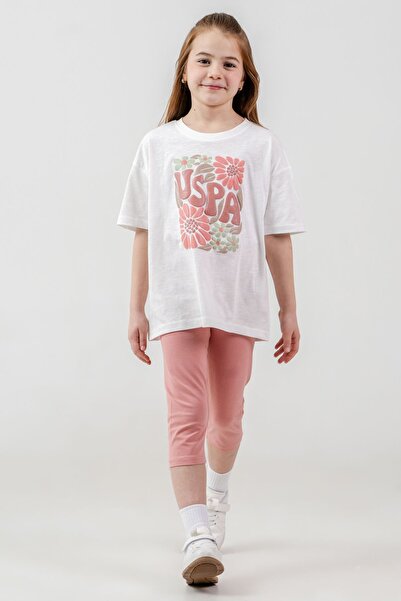 U.S. Polo Assn. Girls White Tights Set