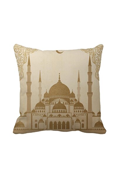 Queen Jera Ramadan Themed Mosque Patterned Decorative Throw Pillow Cover - 43...