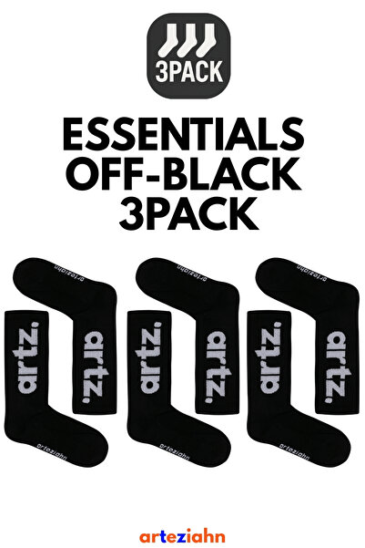 Arteziahn Essentials Off-Black - Black 3-Piece Unisex Sports & Lifestyle Towe...