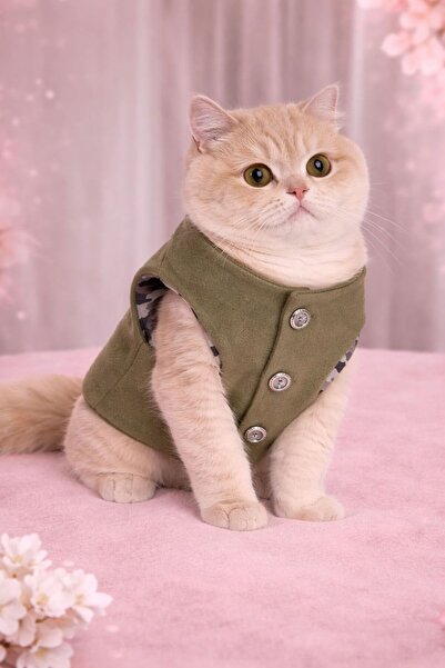 STEELVA سترة للقطط والكلاب من الصوف القطبي باللون الأخضر