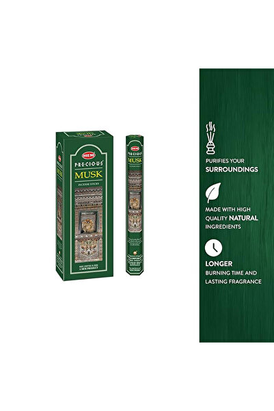 Hem Tütsü Musk - Misk Kokulu Çubuk Tütsü Koli – 6 Paket x 20 Çubuk(120 Adet)