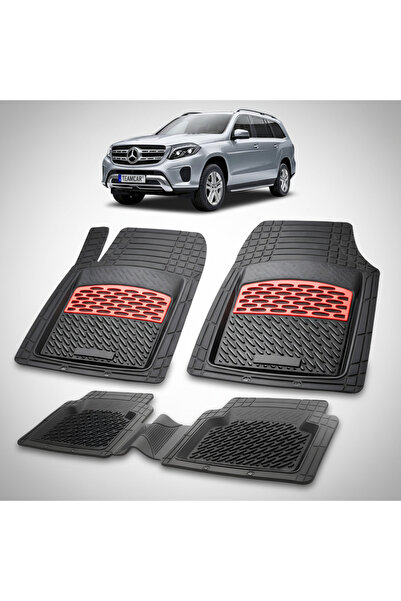 TEAMCAR Mercedes-Benz GLS Compatible Floor Mats X167 2019-2025 | Red