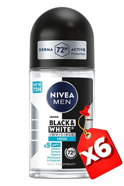 NIVEA MEN FRESH INV Black & White 50ml x6 PCS