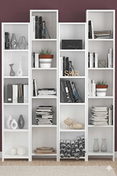 FUHO Sementa Kitaplık Beyaz