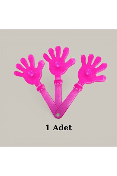 Nostaljik Lezzetler Pembe Şak Şak Işıklı El Şaklatıcı 1 Adet Işıklı El Figürlü