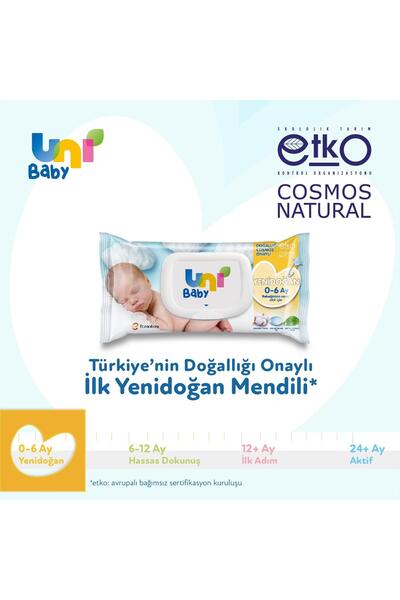 Uni Baby Yenidoğan Islak Mendil 3x40 Yaprak - Standart Standart
