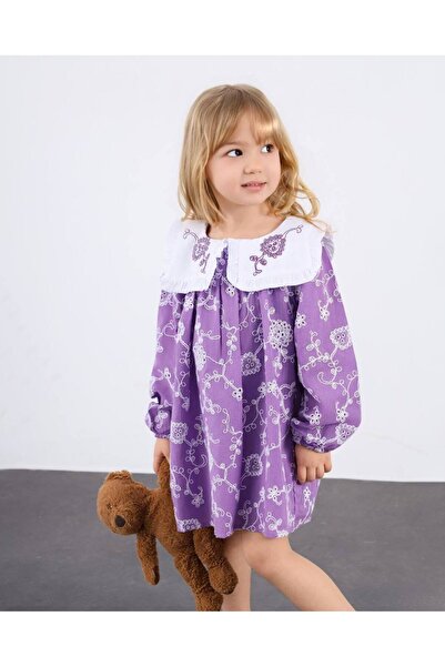 Teeny Weeny Kids فستان مطرز ومزين بالخرز للفتيات