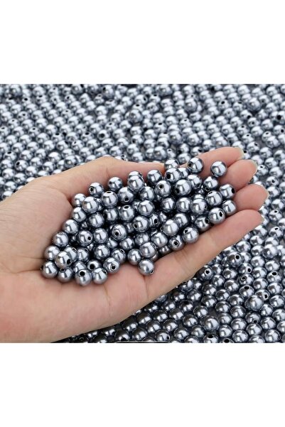 Forma Διακοσμητικές πλαστικές χάντρες 10 mm – ασημί