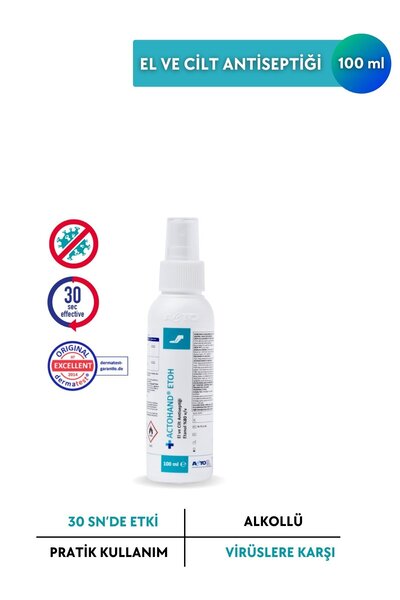 Acto ACTOHAND® ETOH 100 ml | El ve Cilt Antiseptiği - Etanol 80 % (v/v)
